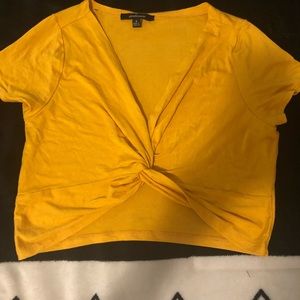 Fashion nova yellow crop top